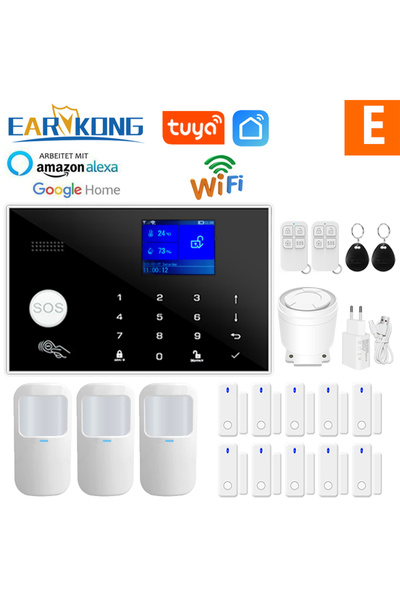 Choice16 نظام إنذار لاسلكي منزلي مزود بخيار قابس أوروبي (واي فاي/جي إس إم) ون...