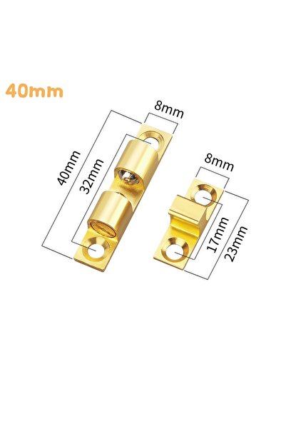 Choice7 3 قطع ذهبية - 40 مم، 3/6 قطع، مزلاج كروي لأبواب الخزائن، مزلاج كروي م...