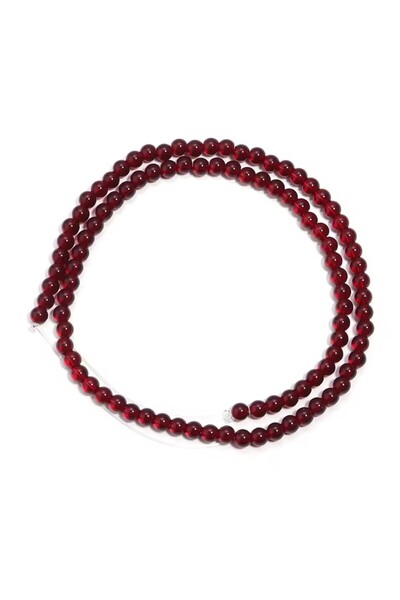 choice2 4mm approx 90pcs 1Strand 4/6/8/10mm Red Garnet Color Glass Round Loos...