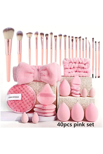 Choice1 40pcs Pink 20/40 Pink Makeup kit Complete Makeup Brush Set, Big set i...