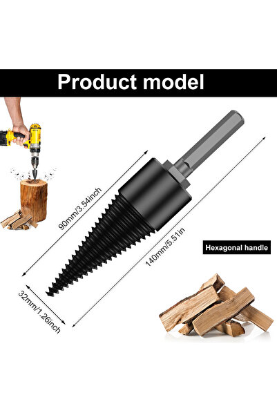 Choice1 Type B-2 1/2PC Firewood Log Splitter 32/42mm Sturdy High-Carbon Steel...