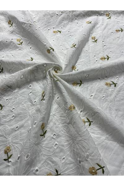 Kumaş sever Floral Patterned Scallop Fabric Embroidered Brode – Sold by the M...