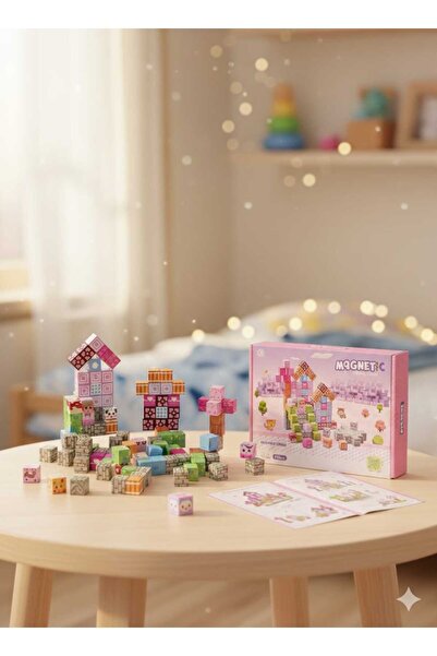 Aksoy Toys 113 Parça Manyetik Küpler Magnivity Building Cubes Bloklar İnşa ve...