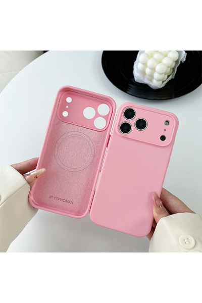 Choice75 iPhone17 Pro Max Pink Original Silicone Protective For Magsafe Soft ...