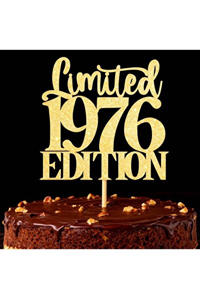 Choice Gold Limited EDITION 1976 Gold Glitter Cake Topper for Birthday, Handm...
