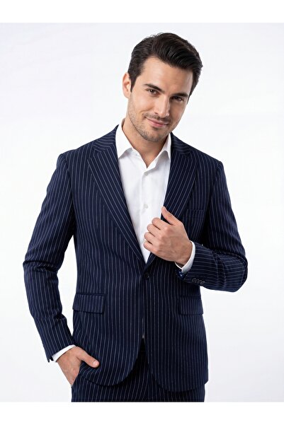 VALUE FASHION Men's Jacket, Narrow Striped Slim Fit, Sports Jacket