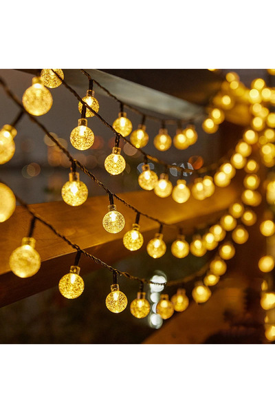 Choice 5 متر - 20 مصباح LED دافئ - سلسلة مصابيح LED خرافية تعمل بالطاقة الشمس...