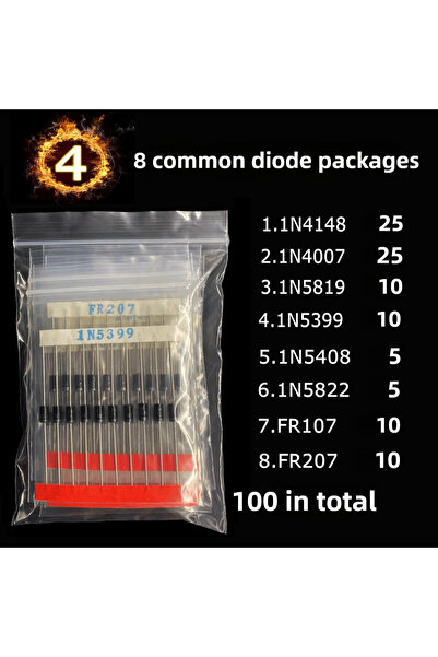 Choice5 8 common diode packa 1500Pcs Electronic Components Starter Kit Resist...