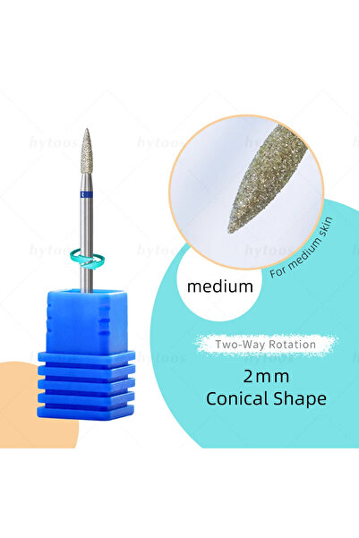Choice1 مثقاب أظافر مخروطي ماسي حاد متوسط ​​الحجم 2 مم من HYTOOS، مثقاب أظافر...
