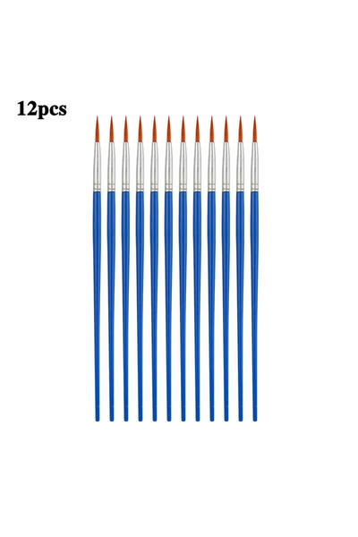 Choice3 مجموعة فرش رسم زرقاء مدببة مكونة من 12/24 قطعة، فرشاة رسم دائرية مسطح...