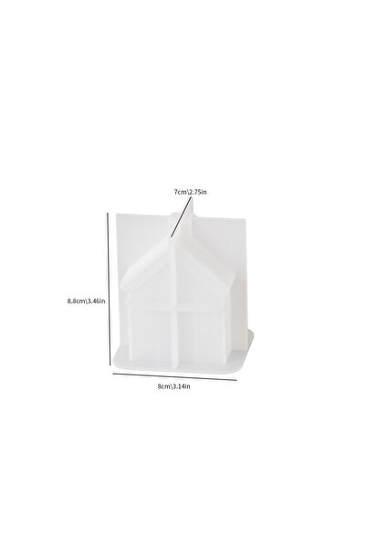 Choice3 M 3Pcs Silicone Candle Mold Set, 3D House Shaped with Mixed Design, D...