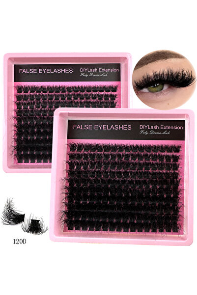 Choice1 MIX 0.07mm D fangheika120D 50D-160D 8D Luxury Fluffy DIY Cluster Lash...