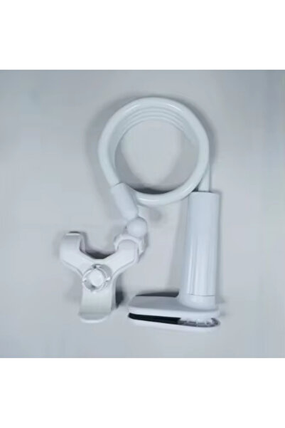 choice2 حامل هاتف أبيض موفر للمساحة، تصميم بمشبك قابل للدوران 360 درجة، مناسب...