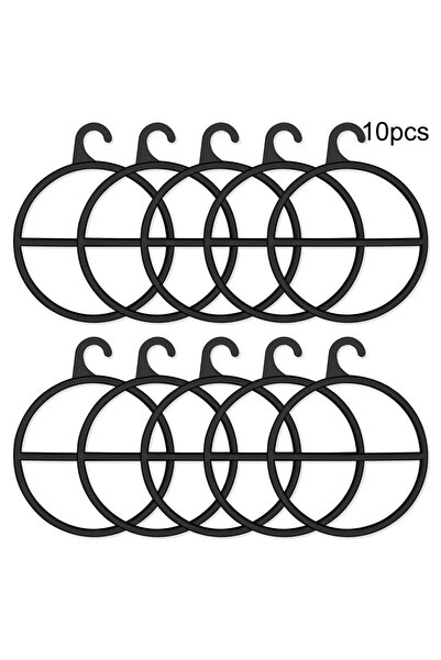 Choice3 Black-Round 10PCS Multi Purpose Plastic Circle Scarf Hanger Tie Cloth...