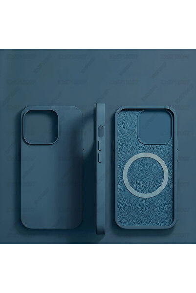 Choice5 جراب سيليكون سائل مغناطيسي أصلي مقاوم للصدمات باللون الأزرق البحري له...