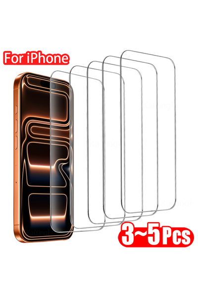 Choice53 واقي شاشة زجاجي مقوى لهواتف آيفون 15 برو ماكس (5 قطع) - متوافق مع آي...