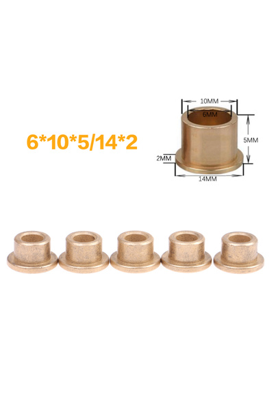 Choice3 s 5pcs Mini Brass Bushing Shaft 1mm 2mm 3mm 4mm 5mm Rudder Flange Sha...