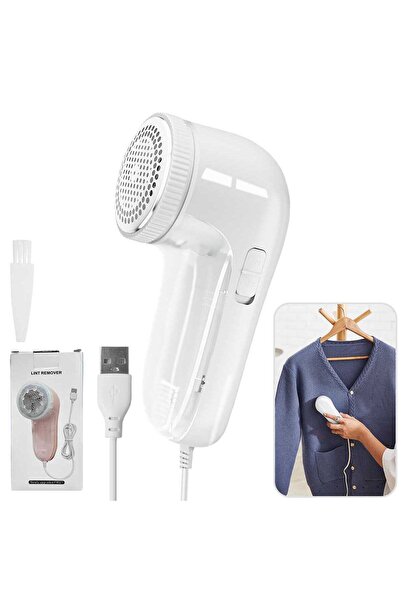 choice2 White Household Clothing Shaver Fabric Remover USB Electric Fluff Por...