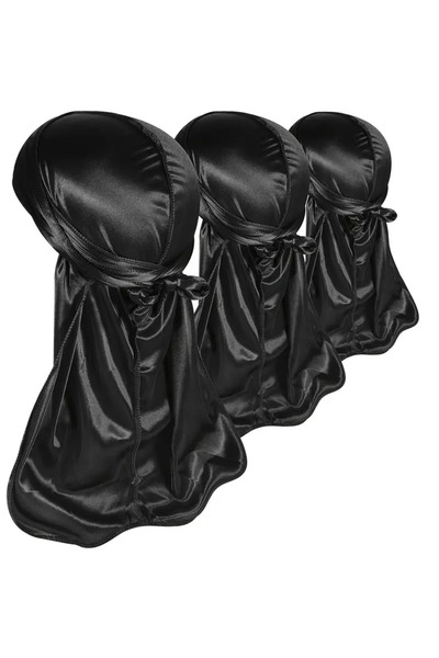 Choice6 3 قطع/مجموعة دوراج حريري للرجال، 360 موجة، باندانا ساتان للرجال