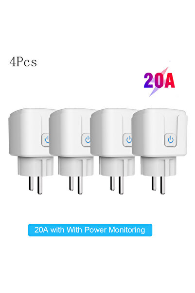 Choice5 مجموعة من 4 مقابس ذكية من نوع تويا، قابس أوروبي 20 أمبير، بتقنية زيجب...