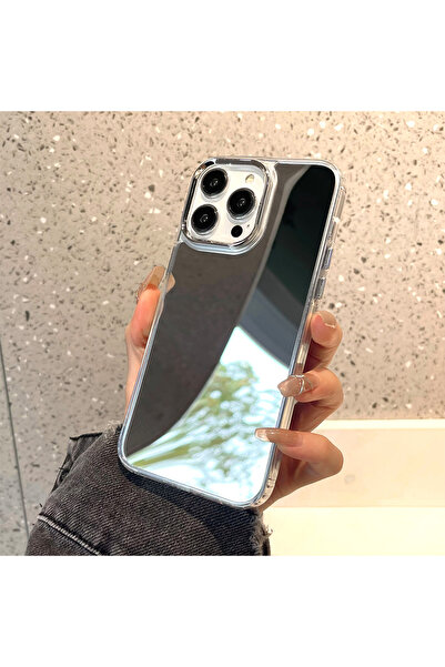 Choice1 غلاف هاتف فاخر من أكريليك الفضي مع مرآة مكياج لهاتف iPhone 14 Pro، مت...