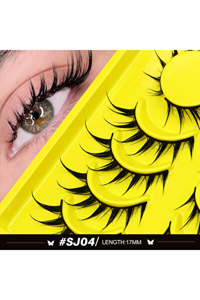 Choice4 SJ04-Kit Lasvirey Cat Eye Lashes Manga Lashes Styles 3D Faux Mink Las...