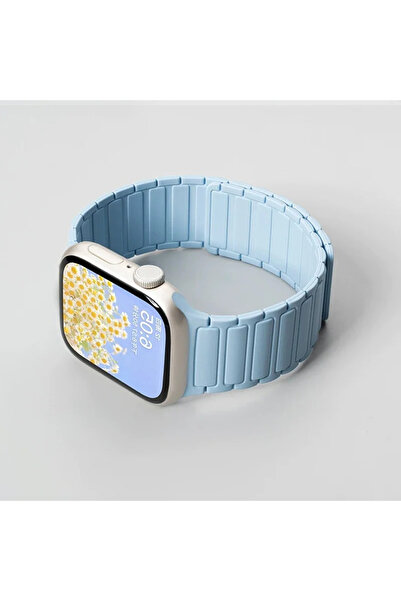 Choice36 سوار سيليكون أزرق فاتح للساعات، متوفر بأحجام 38، 40، 41 مم، و46، 42،...