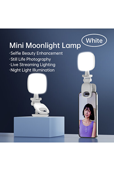 Choice1 مصباح سيلفي LED أبيض محمول، مصباح صغير للكاميرا، مصباح ليلي للهاتف قا...