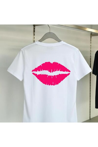 playwear Unisex Comfortable Fit Big Lip Lipstick Print Figure Back and Chest ...