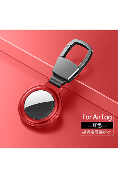 Choice Red For Air Tags Keychain Protector Bumper Luxury Metal Magnetic Adsor...