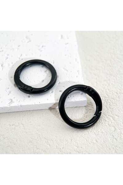 choice2 أسود - 5 قطع، 5 قطع، 10 قطع، 2.4 سم، لون ماكارون، مشبك زنبركي دائري ق...