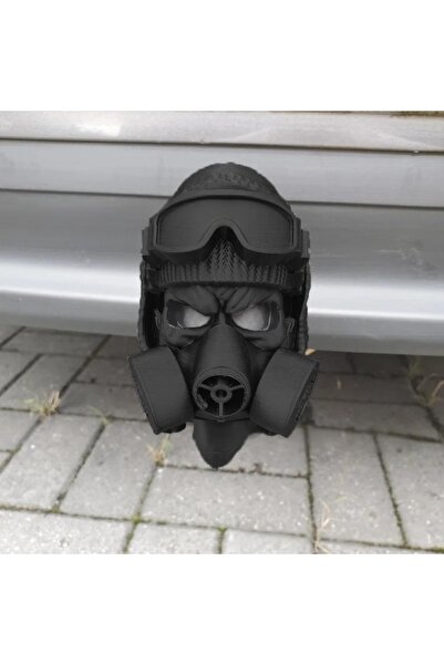 Choice4 Black Funny 3D Printed Tow Bar Ball Cover Steel Helmet Gas Mask Trail...