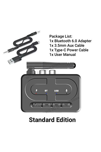 Choice1 جهاز استقبال صوت بلوتوث 6.0 من كيبيدومي بدون كابل RCA، مزود بمنفذ AUX...