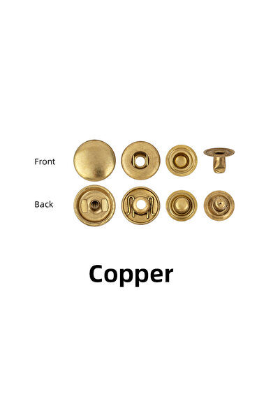 Choice18 15 مم - (831) - 10 مجموعات من مشابك كبس نحاسية صلبة من WUTA، 10/20 م...