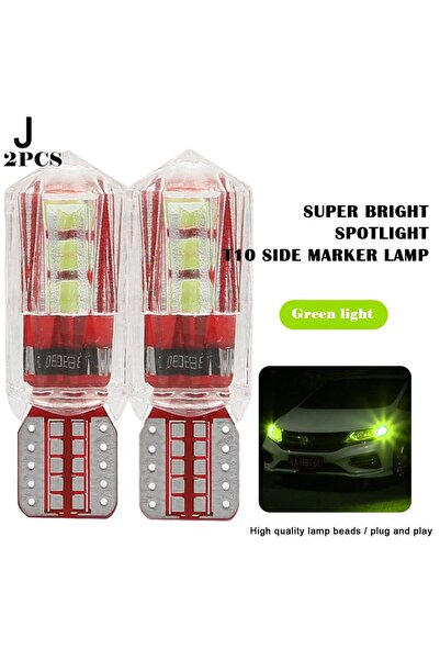 Choice6 2pcs green Width Light Modified Car Led Lens Bulb T10 Small Light Sup...