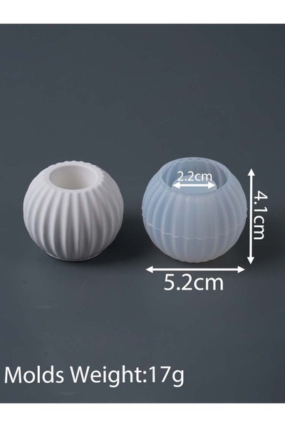 Choice1 قالب سيليكون صغير الحجم (S/M/L) على شكل كوب شموع مخطط، يمكنك صنعه بنف...