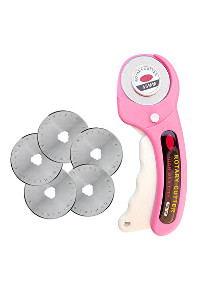 Choice ٦ أطقم ملابس، مرقَّع دوارة وردية اللون ٤٥ مم للتطريز - مشبك خياطة ملون...