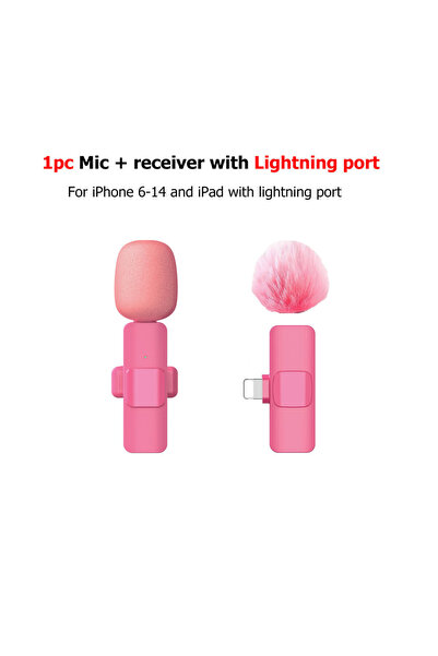 choice2 Rose 1in1For IOS K60 Wireless Lavalier Microphone for Smartphone, Plu...