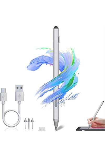 Choice قلم اللمس الفضي USI 2.0 لأجهزة Chromebook (Acer/ASUS/HP) وFire Max 11/...