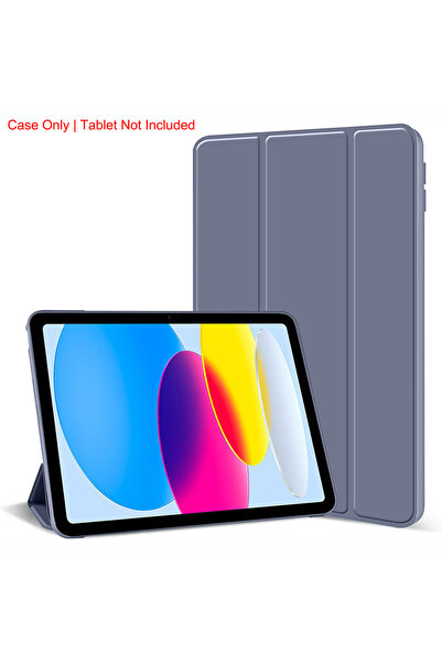 Choice17 جراب قلاب ثلاثي الطيات بلون بنفسجي لافندر لجهاز iPad 10 الجيل العاشر...