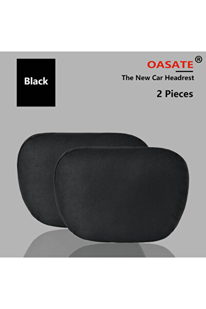 Choice3 2 Pcs Black Top Quality Car Headrest Neck Support Seat / Maybach Desi...