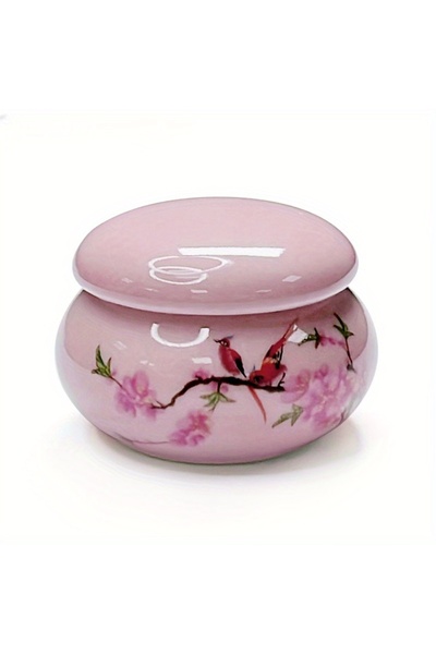 Choice كوب أظافر سيراميك وردي اللون، قطعة واحدة، مع غطاء، مناسب لفن الأظافر، ...