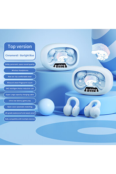 Choice5 سماعات رأس لاسلكية X53-blue umbrella X53 بتقنية بلوتوث، شاشة رقمية ذك...