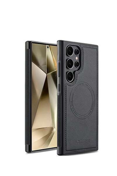 Choice69 Galaxy S25 Ultra black Magnetic Leather Phone Case for S26 S25 Edge ...