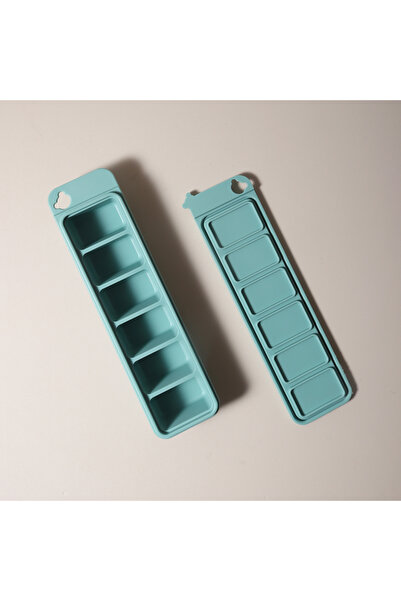 Choice1 صينية مكعبات ثلج سيليكون للأطفال حديثي الولادة، لون أخضر داكن، مع أغط...