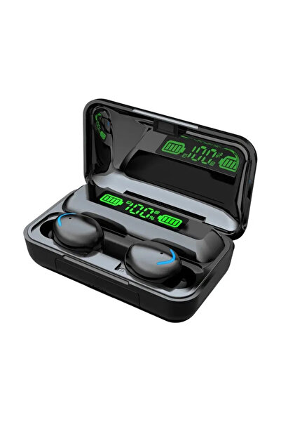 Choice سماعات أذن لاسلكية F9 سوداء اللون مع شاشة LED وسماعة رأس بلوتوث TWS لا...