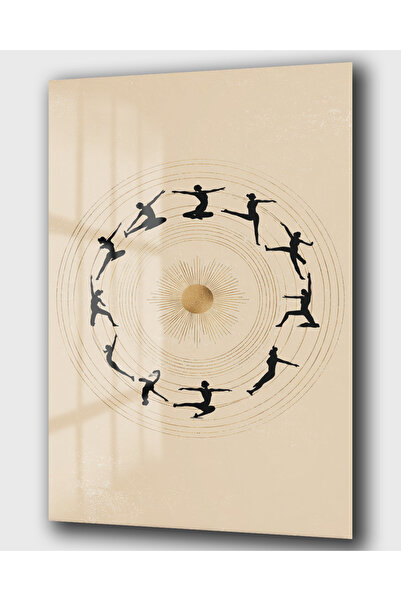 DEKA AKSESUAR DENGE PİLATES SPOR DALI CAM TABLO DUVAR SÜSÜ