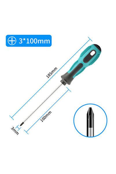 Choice18 مفك براغي متعدد الوظائف برأس مسطح وصليب، مقاس 3×100 مم، قطعة واحدة، ...