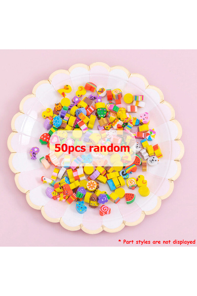 Choice1 50pcs random 50-200pcs Mini Cartoon Eraser Student Easy to Wipe Cute ...