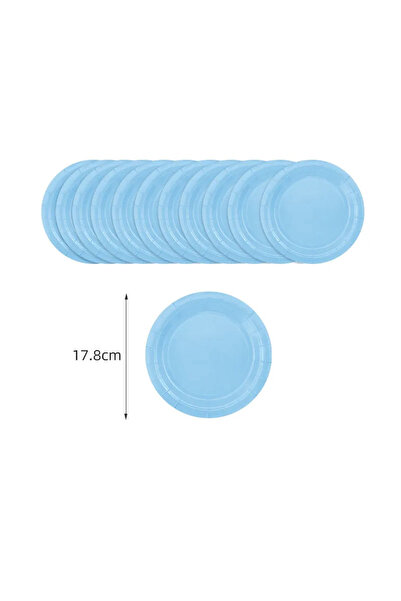 Choice 7in-24pcs Solid Light Blue Theme Birthday Super Girls Decorati Party D...